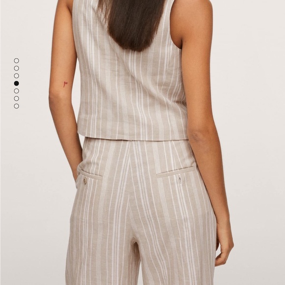 Linen striped vest-Mango - Picture 5 of 9